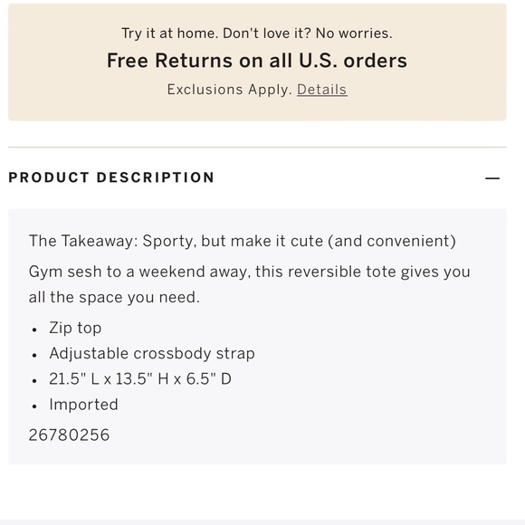 Victoria’s Secret Reversible Canvas Tote Bag - Picture 4 of 4